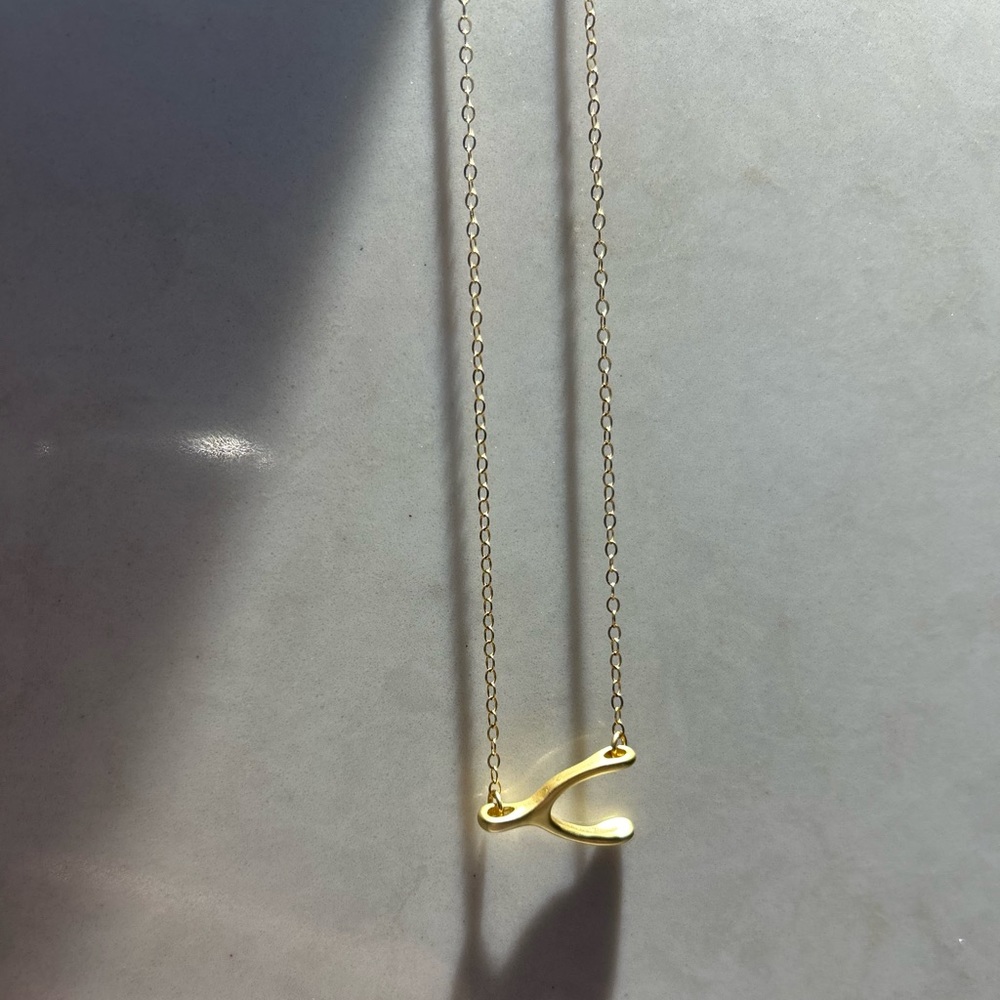Wishbone Pendant Necklace